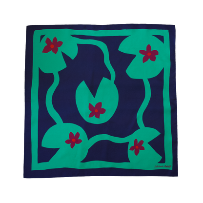 Lily Pond Silk Scarf- Allison Poplett