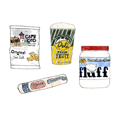 Sarah Wormann Art - New England Foods: 8"x10"