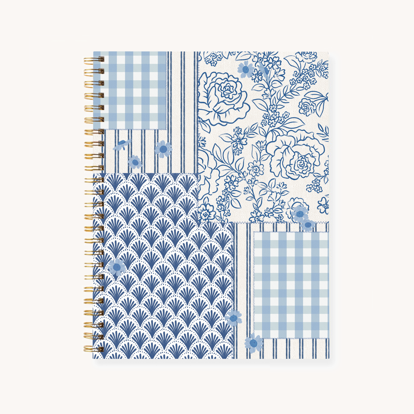 Floral 7x9 Hardcover Spiral Notebook