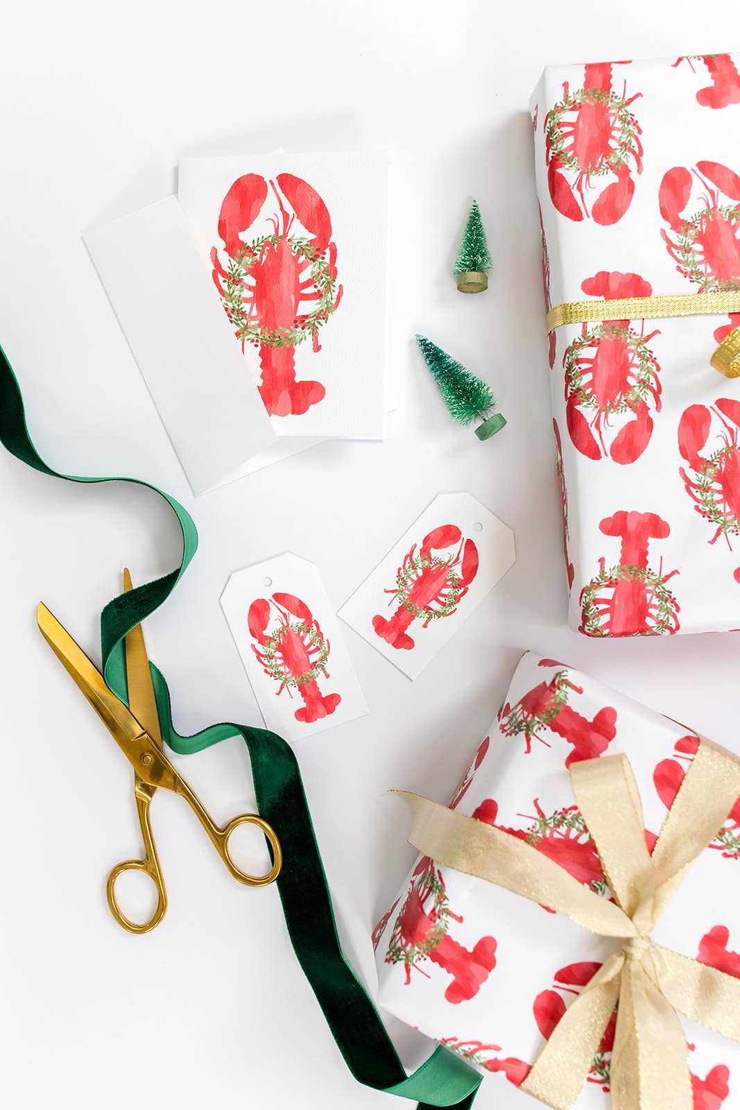 Holiday Lobster Greeting Card