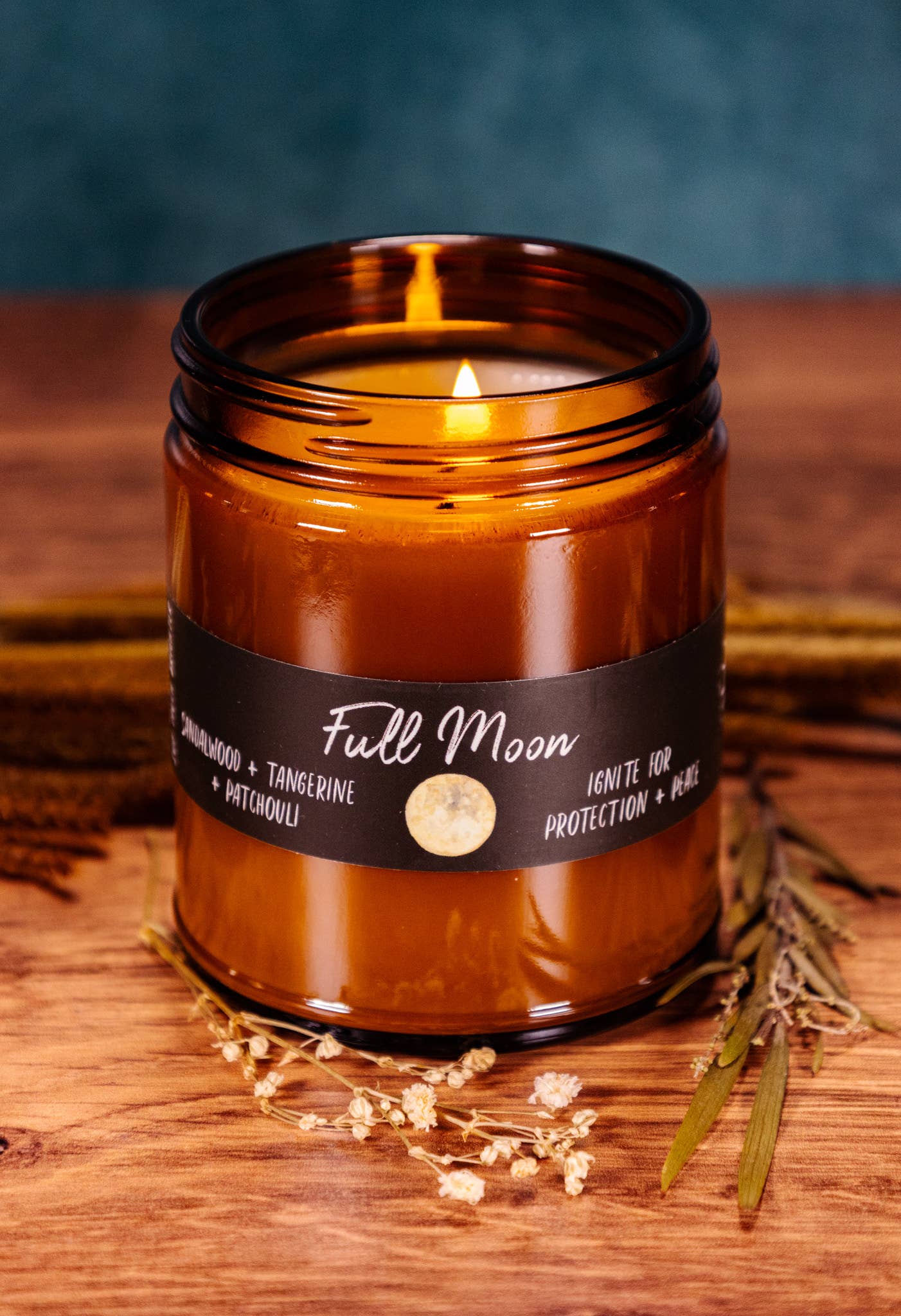 Full Moon // Moon Phase Candle // Non-Toxic Soy Wax Candle