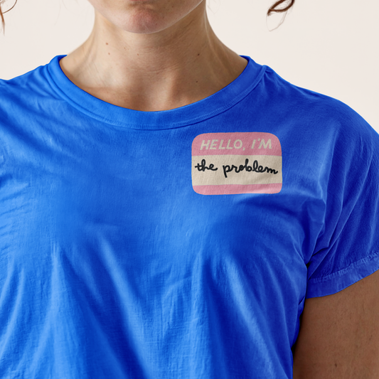 Hello I'm the Problem Name Tag Iron-On
