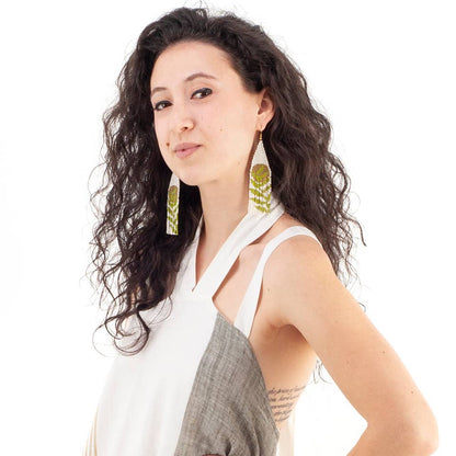 Moonlit Frond Earrings- Altiplano