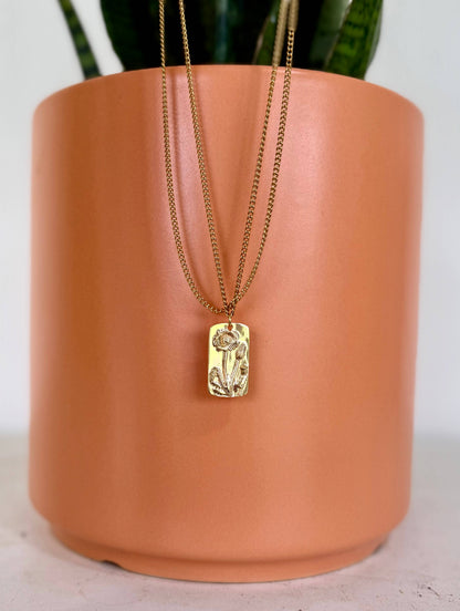 Double Poppy Necklace