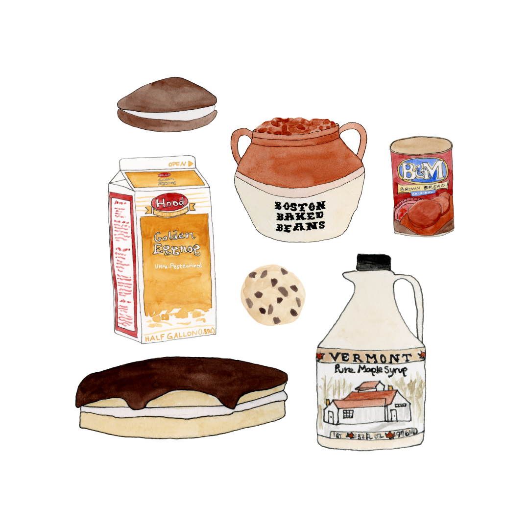 Sarah Wormann Art - New England Foods: 8"x10"
