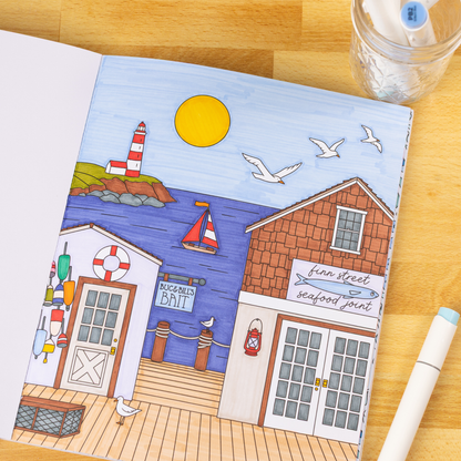 Coastal Americana Coloring Book- Elyse Breanne Design