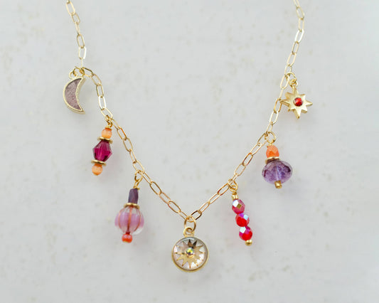 Jill Makes - Pearl Zodiac Fire Sign Necklace