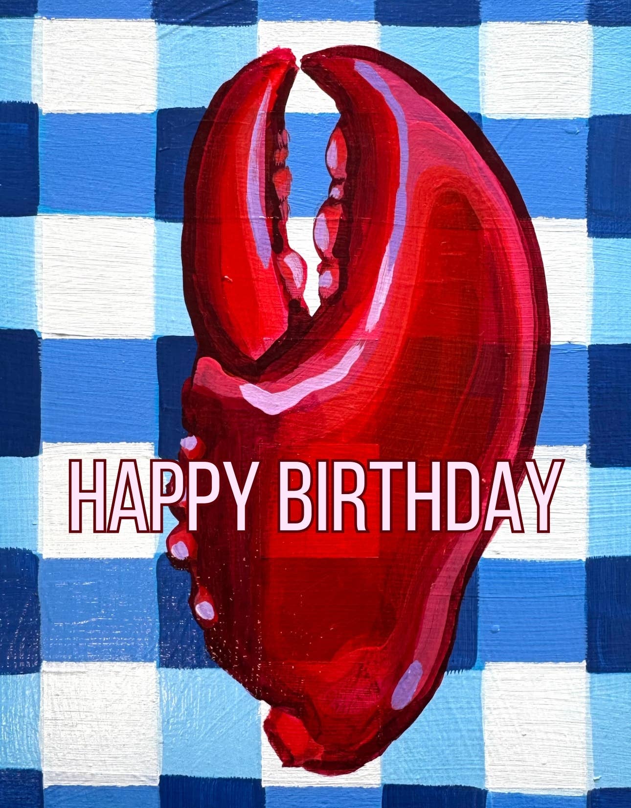 Lobster Claw Birthday Card