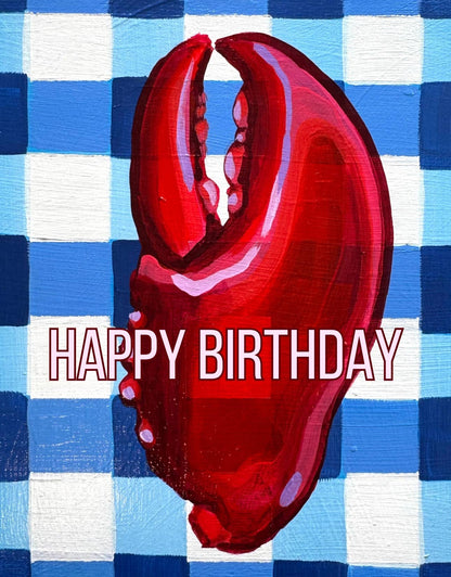 Lobster Claw Birthday Card