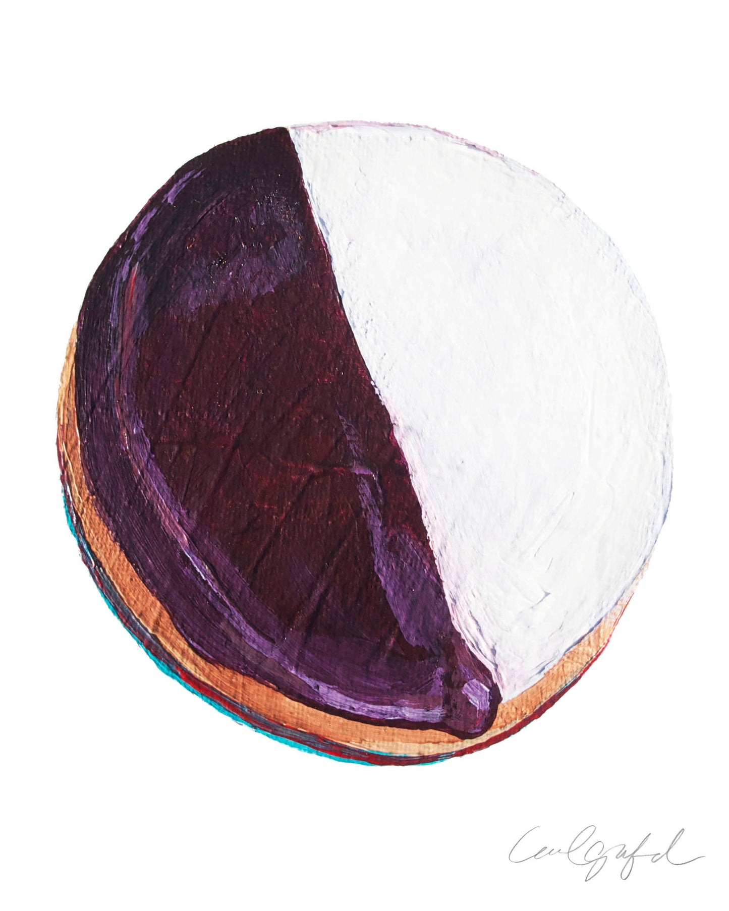 Black and White Cookie Art Print: 5x7