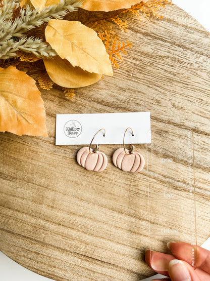 Mellow Dove Designs - Pumpkin Hoops | Blush Pink