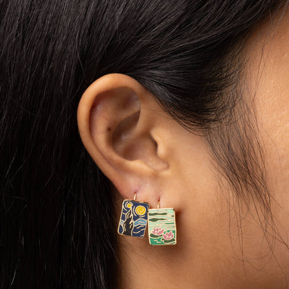 Impressionists Enamel Earrings
