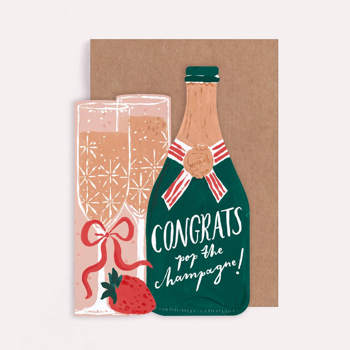 Pop The Champagne Congratulations Card | Sister Paper Co.