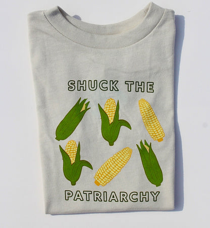 Shuck the Patriarchy Corn Toddler Tee