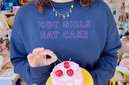 Hot Girls Eat Cake Crewneck