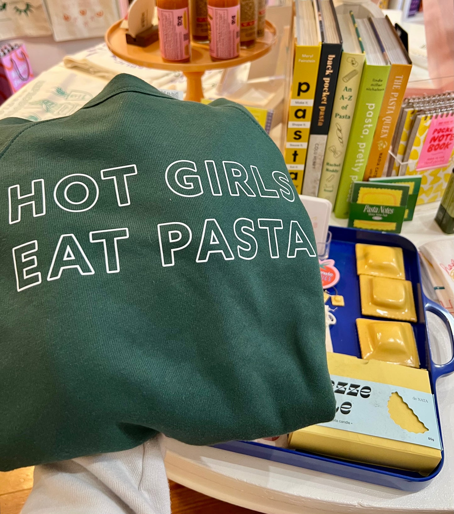 Hot Girls Eat Pasta Unisex Crewneck