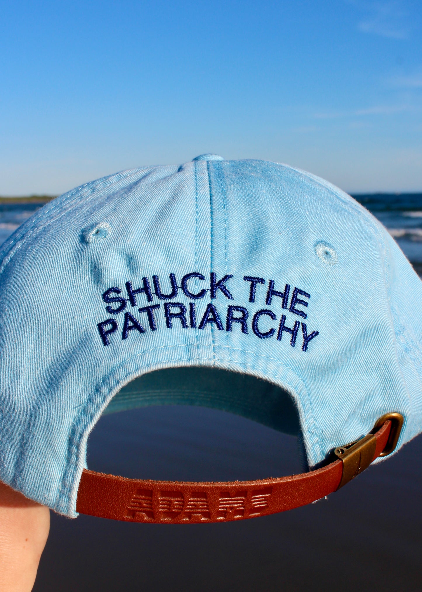 Shuck the Patriarchy with Oysters Embroidered Hat