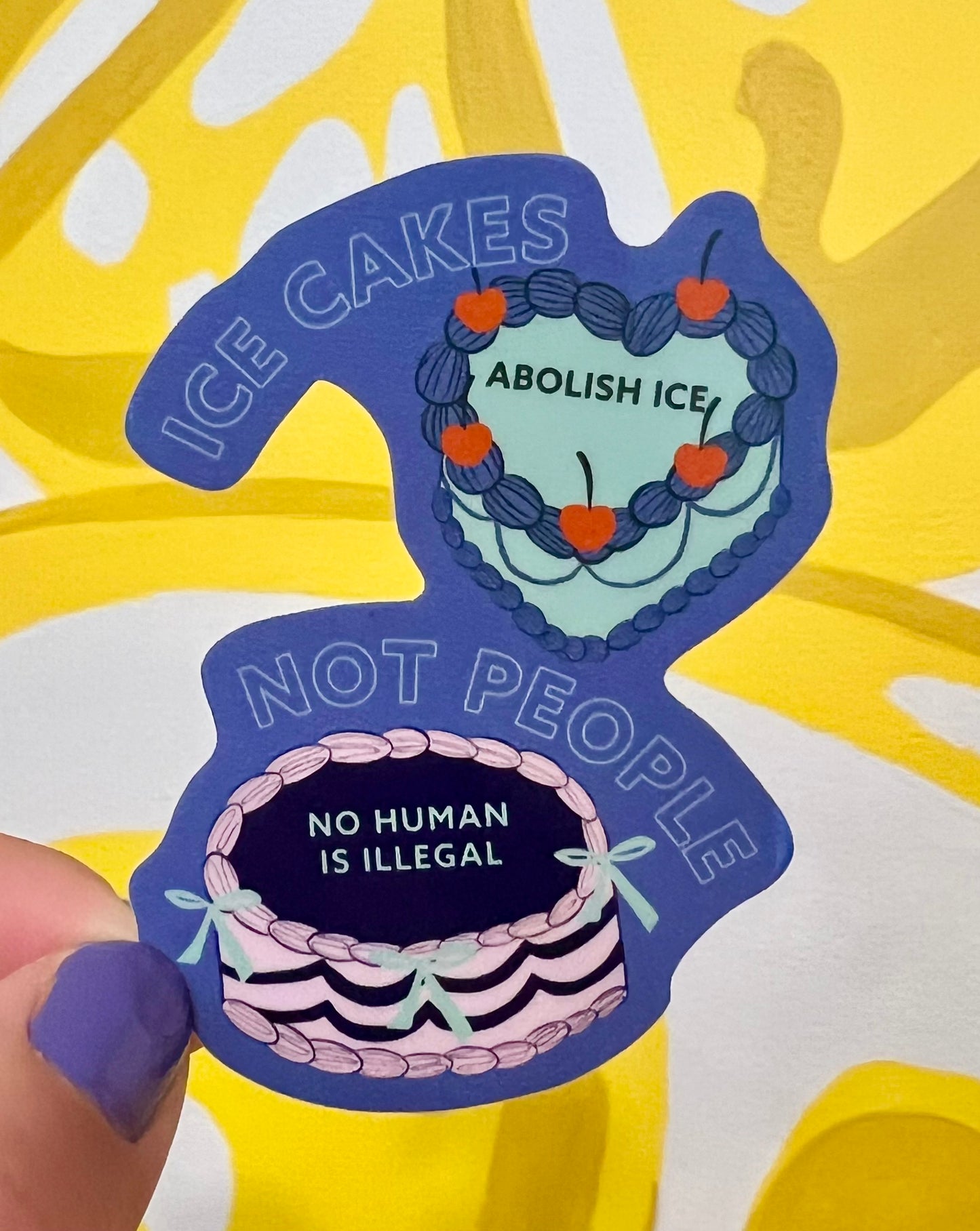 Icing Cakes Not People Sticker