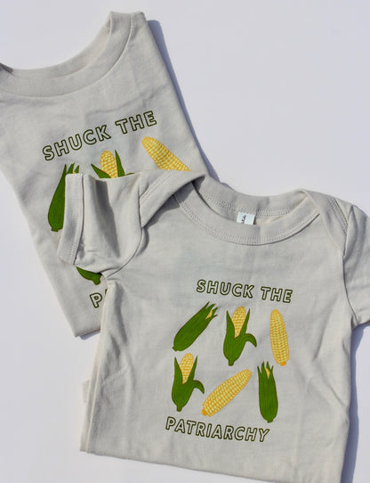Shuck the Patriarchy Corn Baby Onesie
