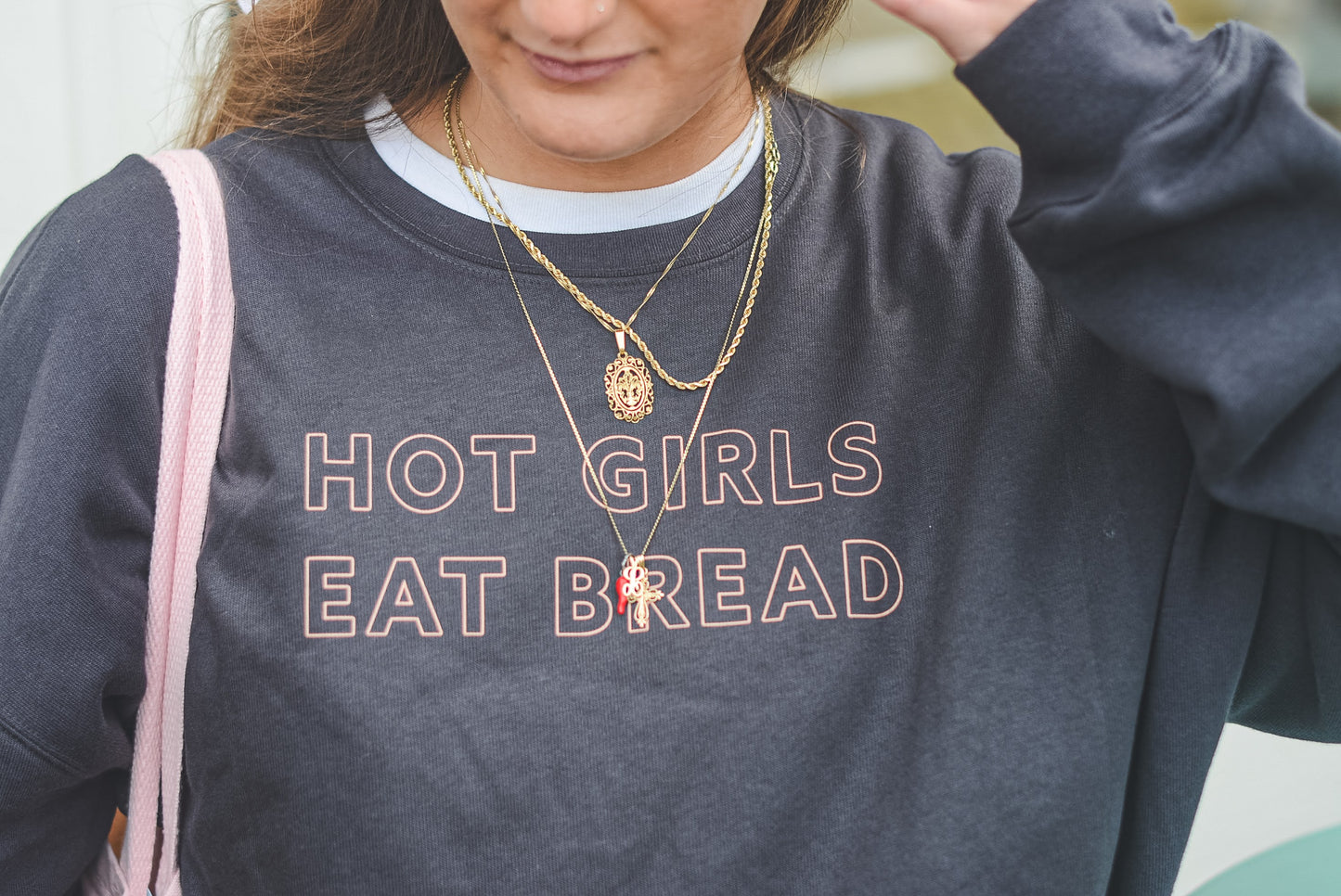 Hot Girls Eat Bread Crewneck