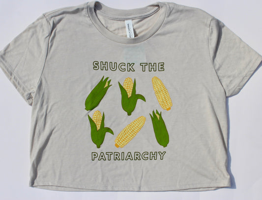 Shuck the Patriarchy Corn Women's Crop Tee