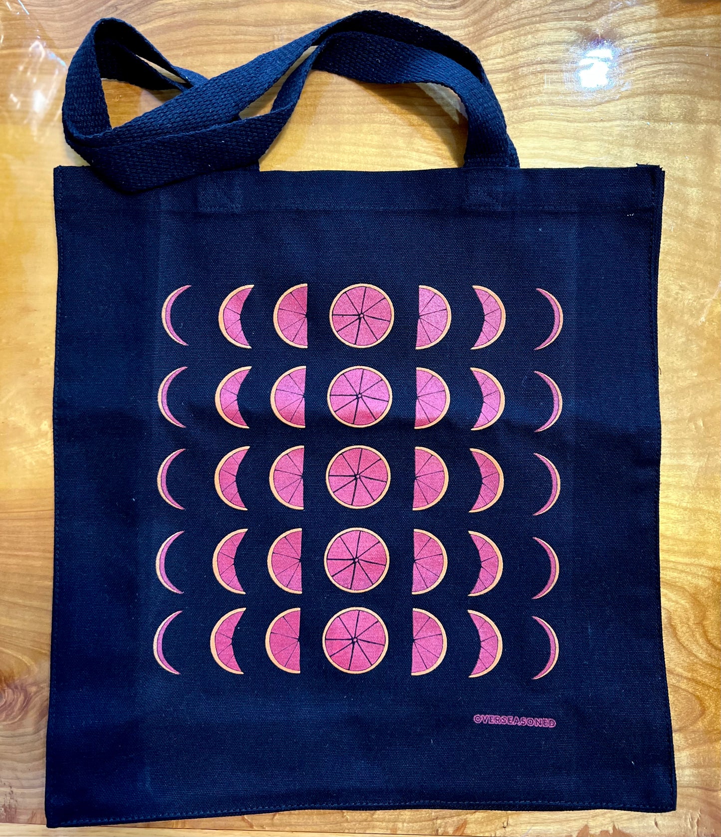 Blood Orange Moon Phases Tote Bag