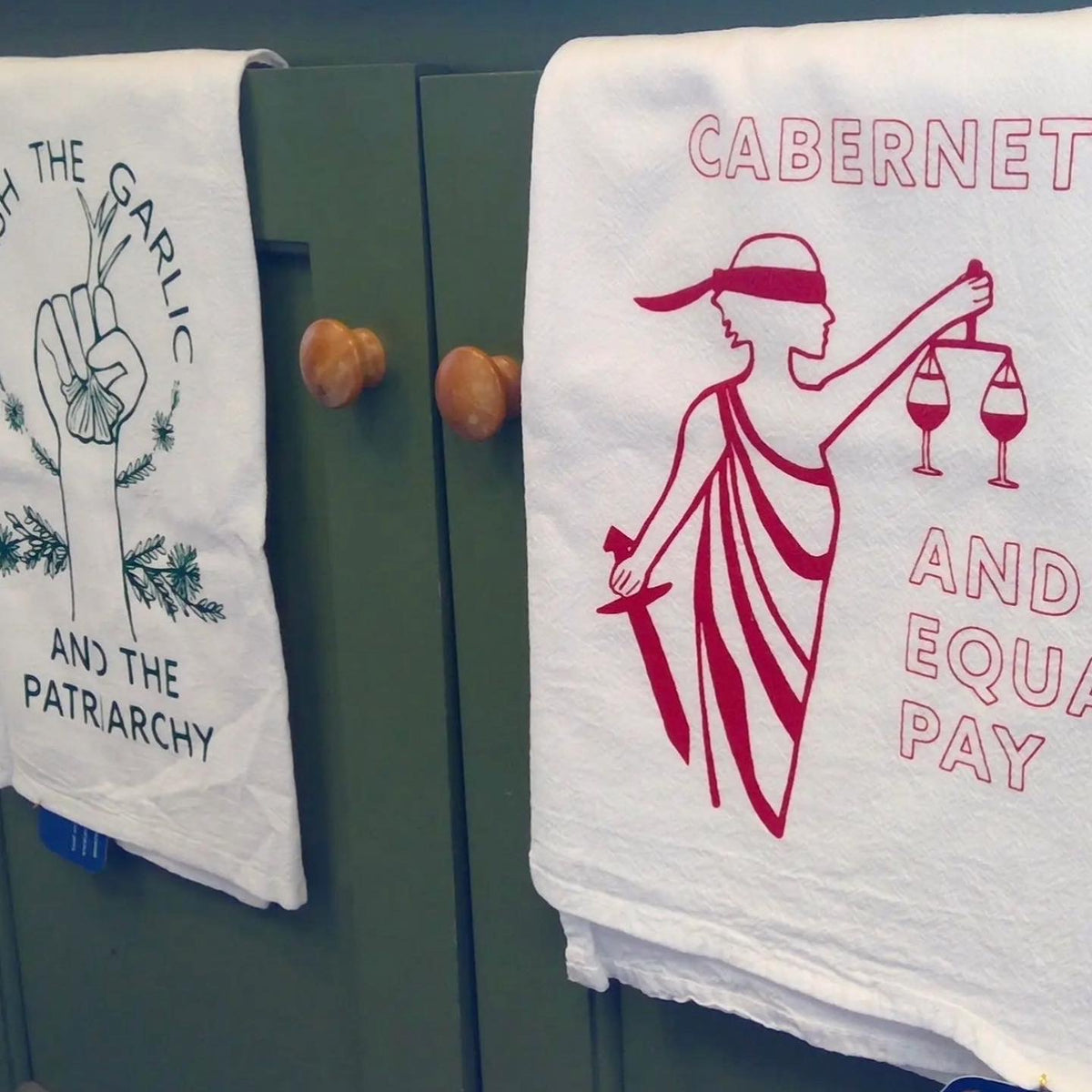 Cabernet and Equal Pay Tea Towel
