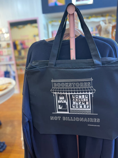 Bookstores Not Billionaires Zipper Tote Bag