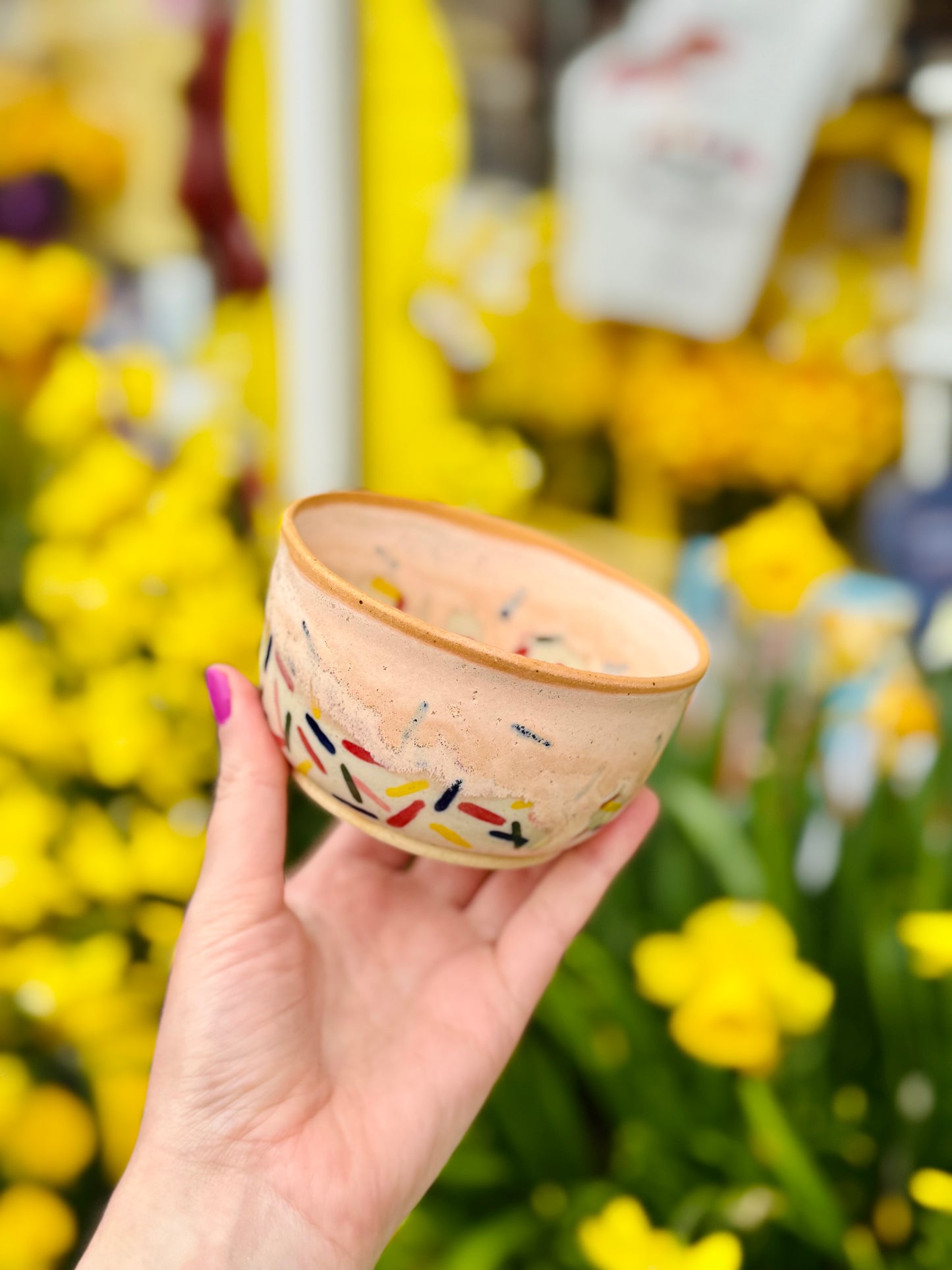 Handmade Sprinkle Ice Cream Bowl - East Transit Pottery