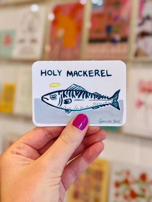 Holy Mackerel Sticker -Fish Eyed