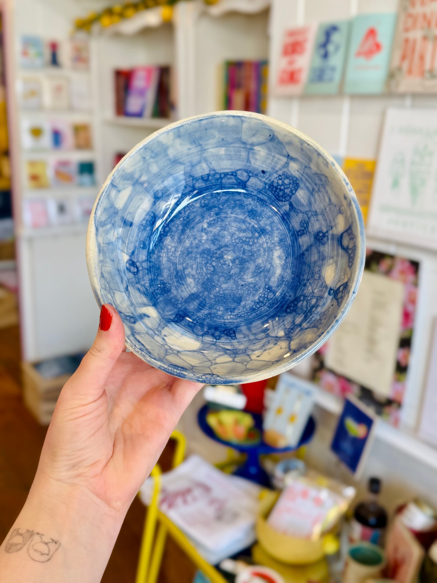 Blue Bubbles Pasta Bowl- Julia Millon