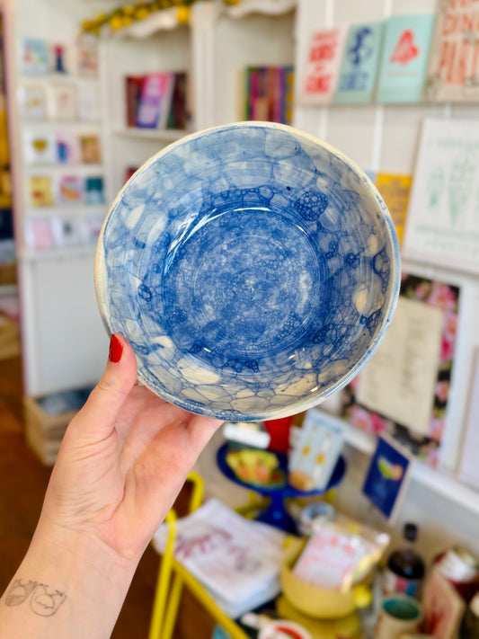 Blue Bubbles Pasta Bowl- Julia Millon
