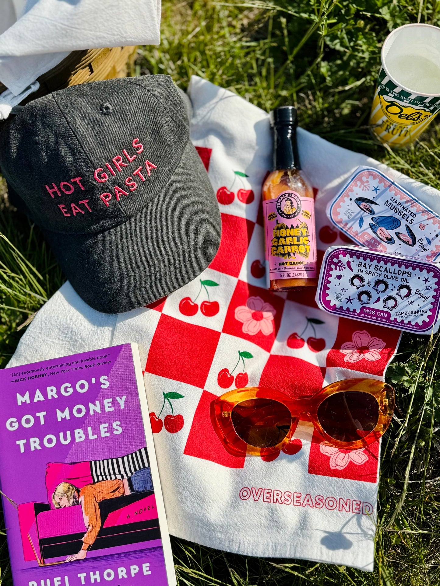 Cherry Picnic Tea Towel