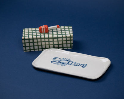 Lobster Trap Butter Dish -Fish Eyed