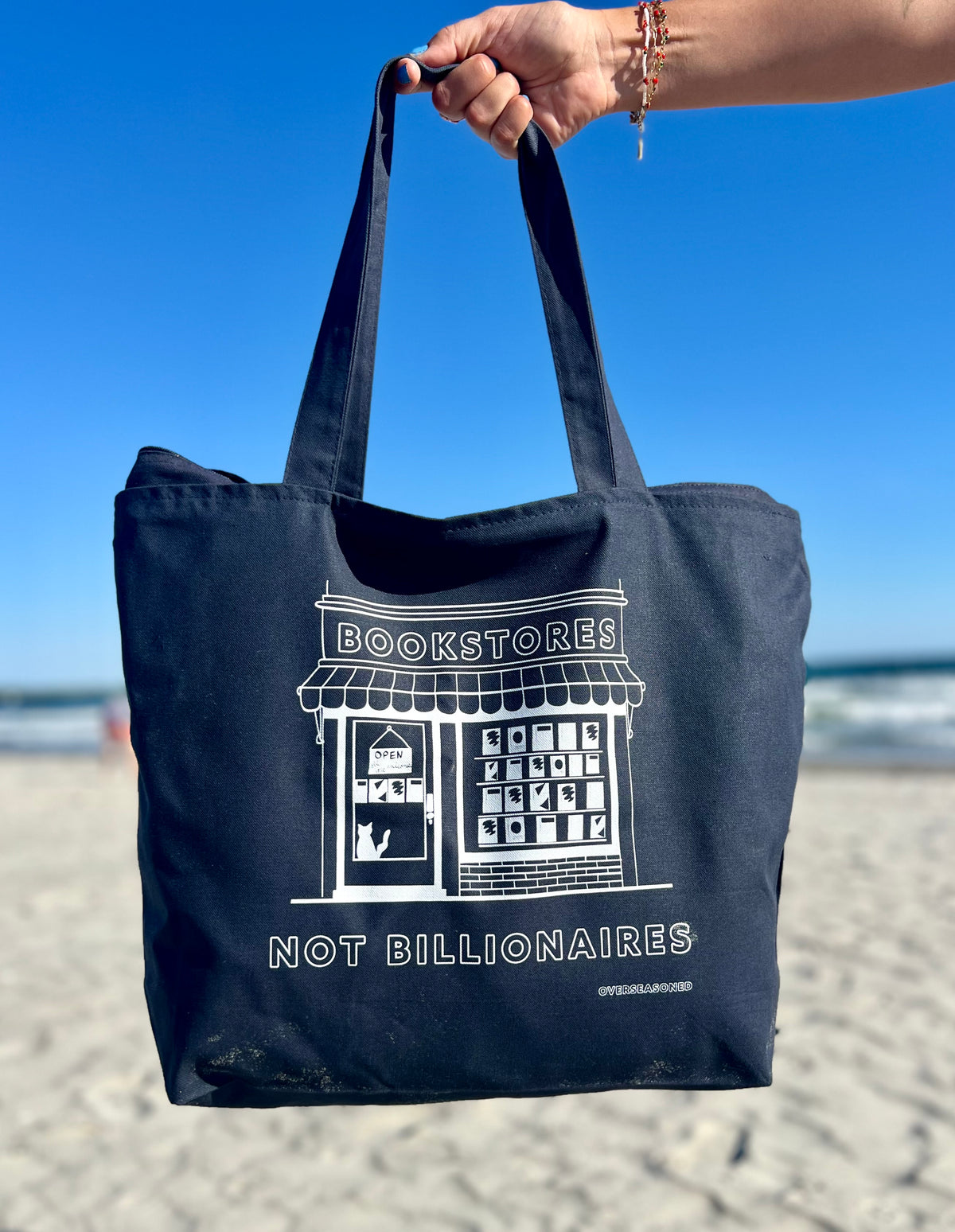 Bookstores Not Billionaires Zipper Tote Bag