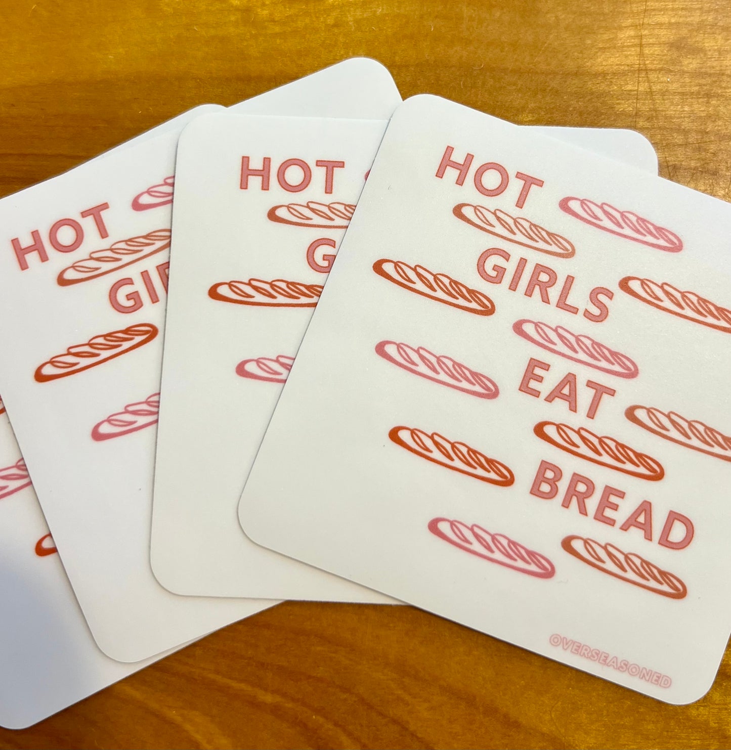 Hot Girls Eat Bread Square Sticker