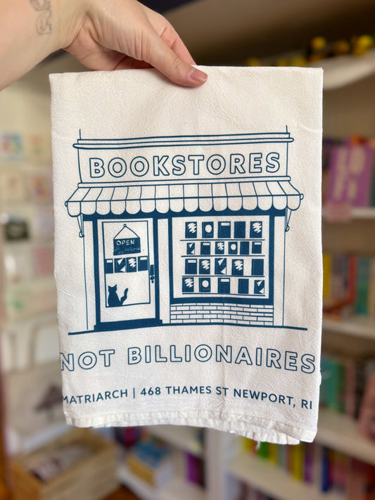 Bookstores Not Billionaires Tea Towel