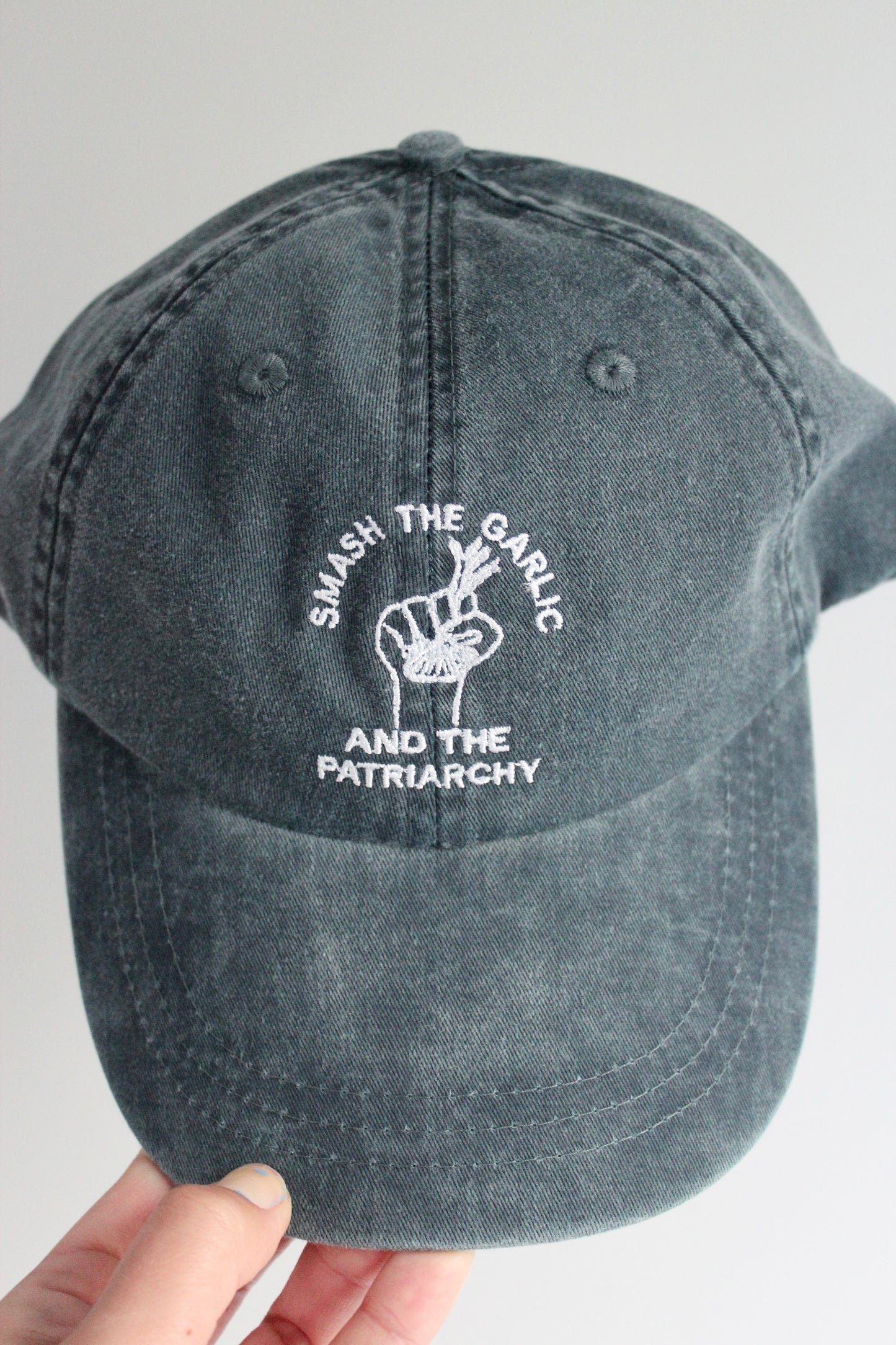 Smash the Garlic and the Patriarchy Baseball Hat
