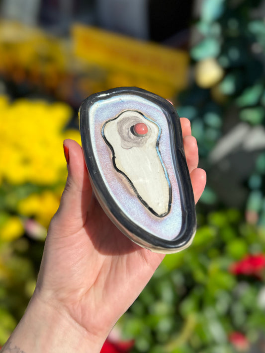 Oyster & Pearl Trinket Dish - East Transit Pottery