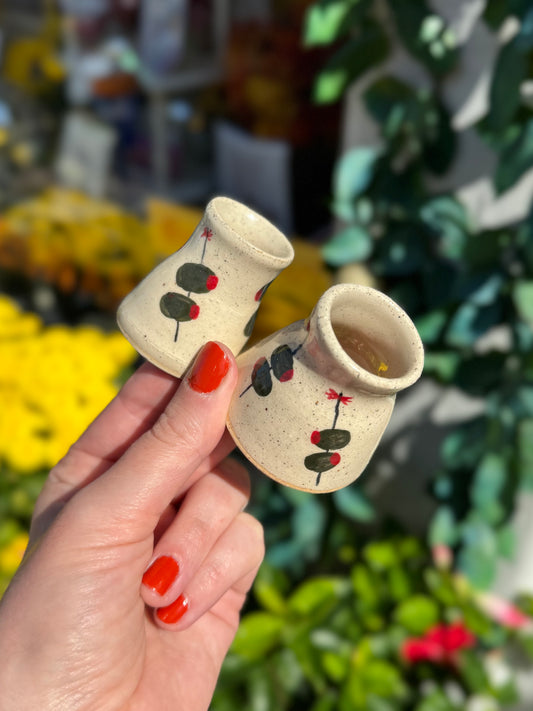 Olive Candlestick holders - East Transit Pottery