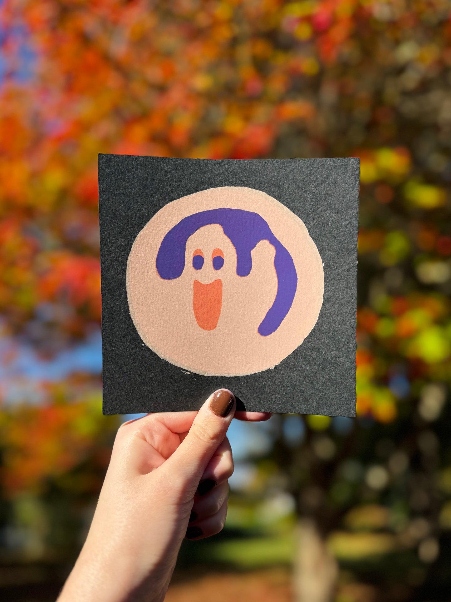 Ghost Cookie Art Print 6x6 - Girlboss Goods