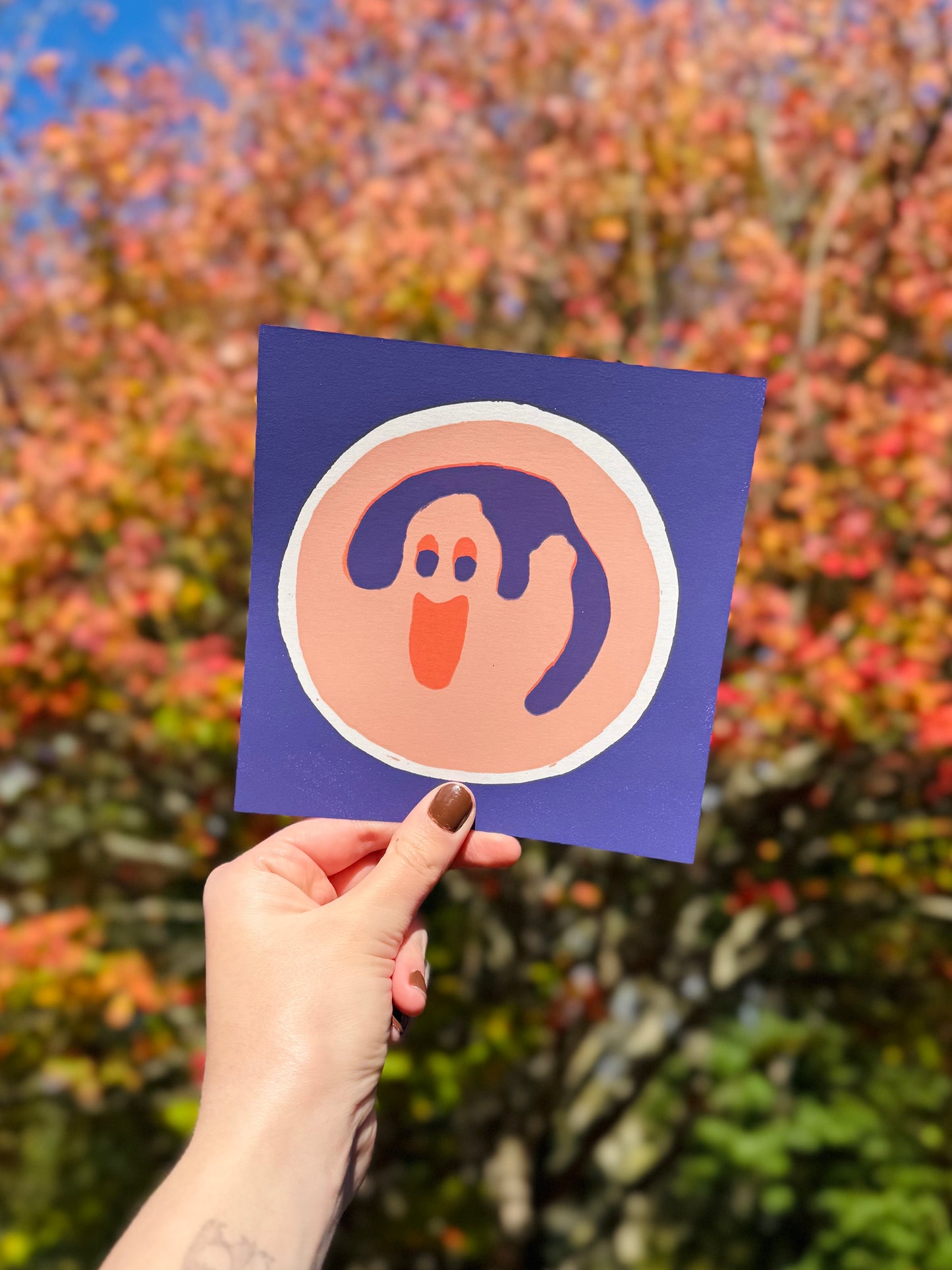 Ghost Cookie Art Print 6x6 - Girlboss Goods