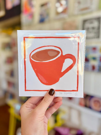 Espresso Cup Art Print 6x6 - Girlboss Goods