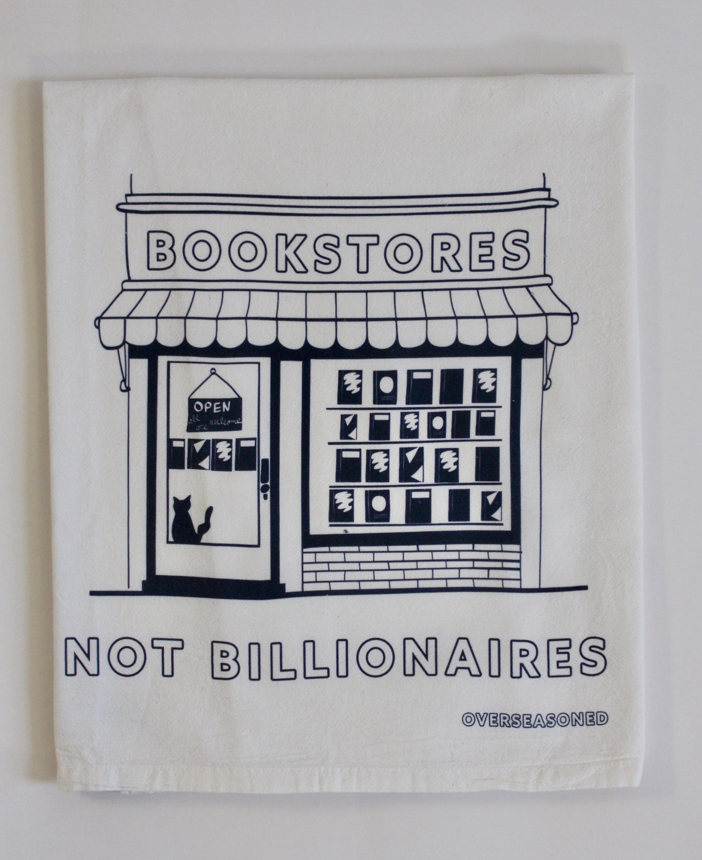 Bookstores Not Billionaires Tea Towel