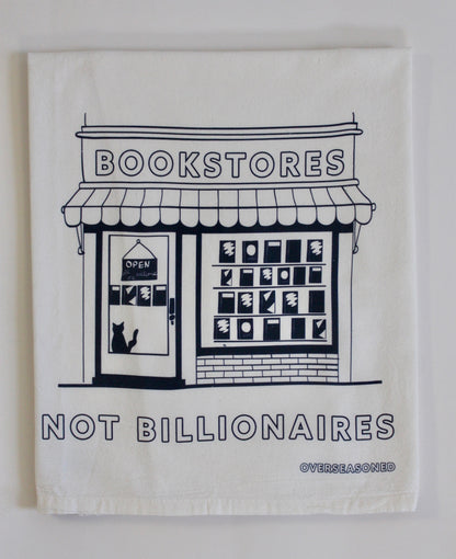 Bookstores Not Billionaires Tea Towel