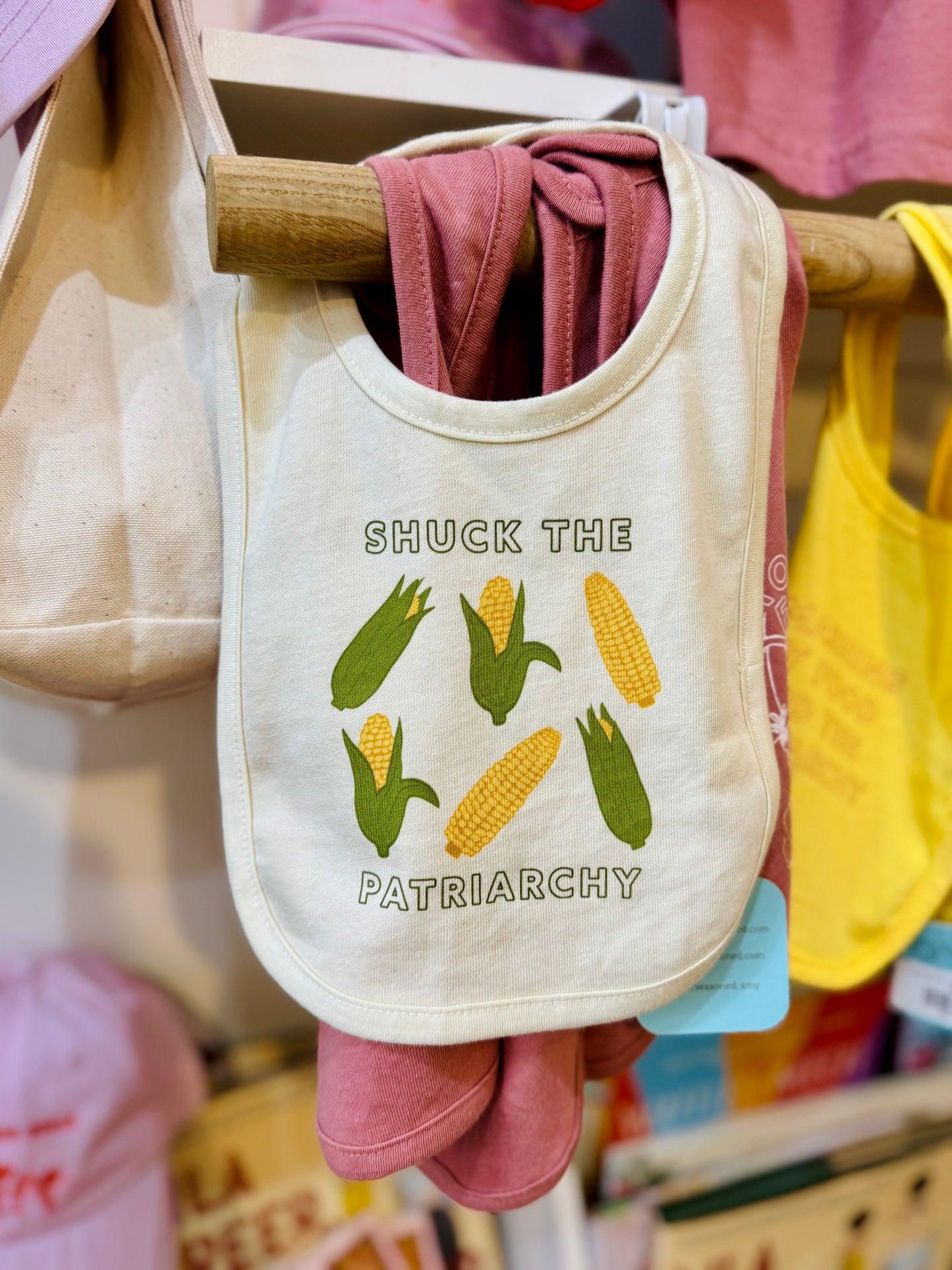 Shuck the Patriarchy Corn Baby Bib