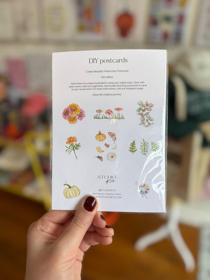 Paint Your Own Fall Postcard Set - StudioReta