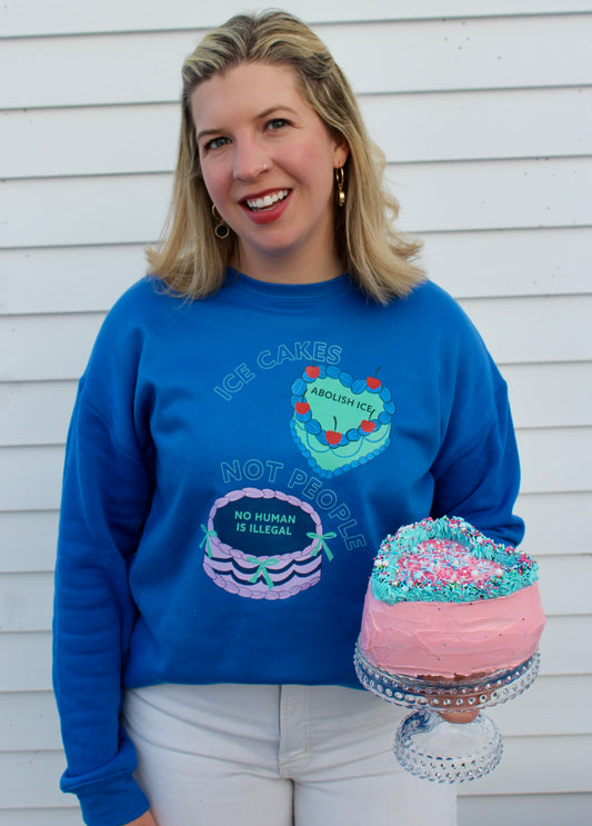 Icing Cakes Pro-Immigrant Crewneck Sweatshirt Unisex