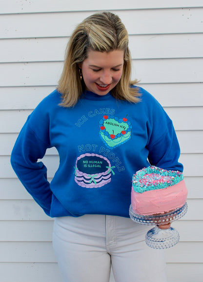 Icing Cakes Pro-Immigrant Crewneck Sweatshirt Unisex