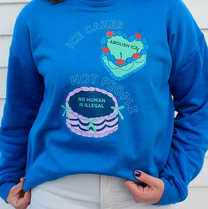 Icing Cakes Pro-Immigrant Crewneck Sweatshirt Unisex